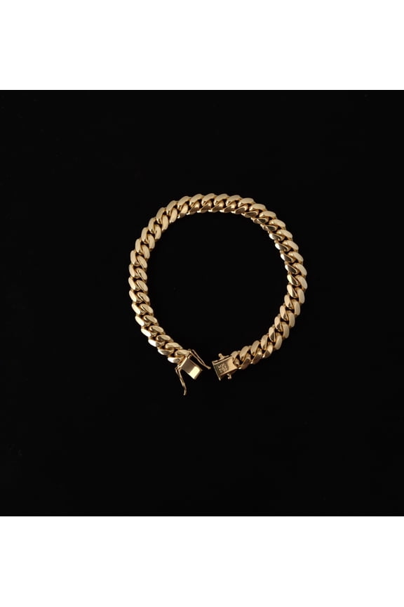 10k SOLID Yellow Gold 7mm Miami Cuban Chain Bracelet Box Clasp Lock Real 10K Yellow Gold,SOLID 10k Gold Bracelet, 10k gold miami cuban