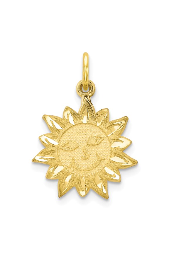 10k SUN CHARM in 10k Yellow Gold