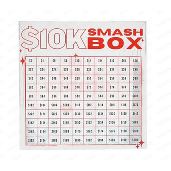 10k Savings Challenge Smash Box,10000 Savings Challenge Box, 10k Smash Box for Money, Clear 10k Savings Challenge Smash Box, Money Saving Challenge Box, Unbreakable Piggy Bank for Adults