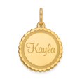 thumbnail image 1 of 10k Scalloped Round Disc Name Plate - Flyer Pg. 4 in 10k Yellow Gold, 1 of 2