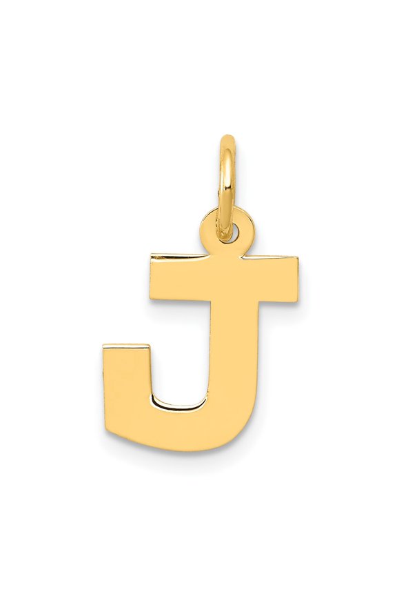 10k Small Block Initial J Charm