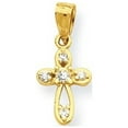 thumbnail image 1 of 10k Small CZ Cross Pendant, 1 of 3