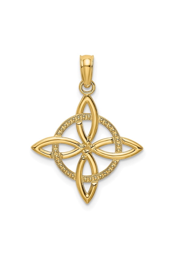 10k Small Celtic Eternity Knot Charm
