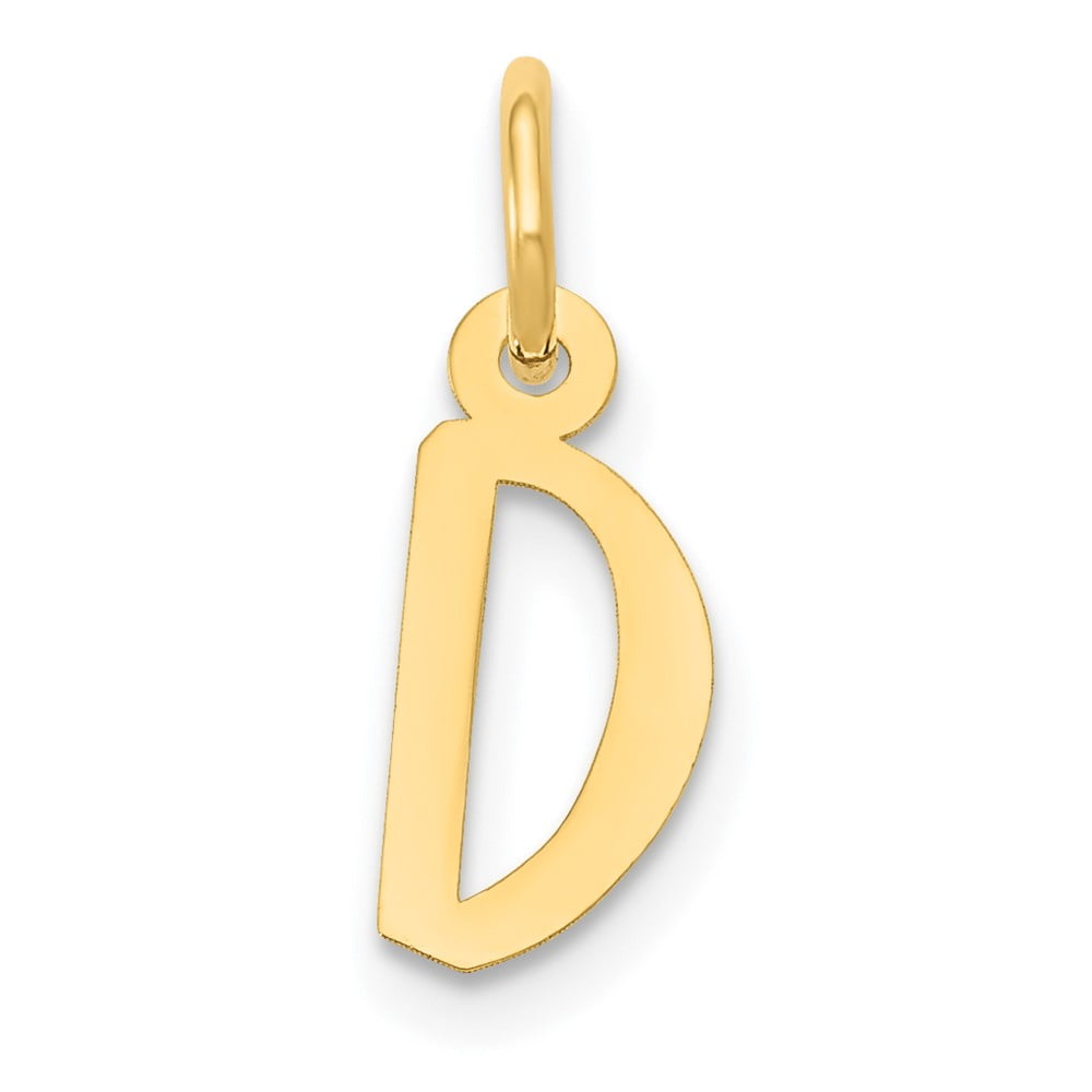 10k Small Slanted Block Initial D Charm - Walmart.com