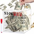 Break Box App 10k Smash Box for Money, Unbreakable Piggy Bank for Adults Save $10,000 ...