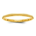 thumbnail image 1 of 10k Solid Yellow Gold 1.5mm Milgrain Stackable Band Size 6 Stackable Ring for Women and Men, 1 of 2