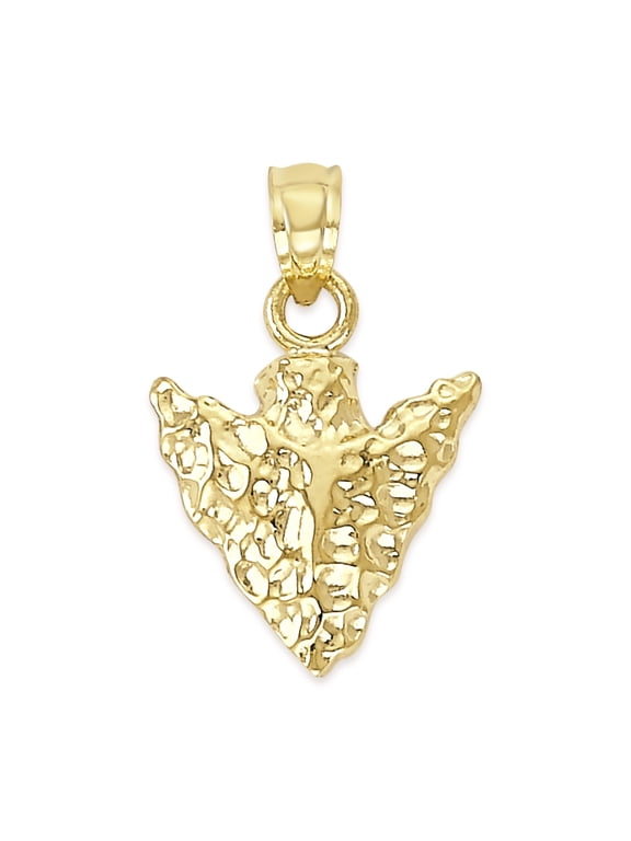10k Solid Gold Dainty Arrowhead Pedant for Necklace, Western Jewelry, Protection Gift for Her