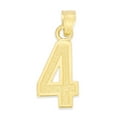 thumbnail image 1 of 10k Solid Gold Number Four Pendant for Necklace, #4 Gold Charm Jewelry for Athletes, Sports Gifts for Him and Her, 1 of 6
