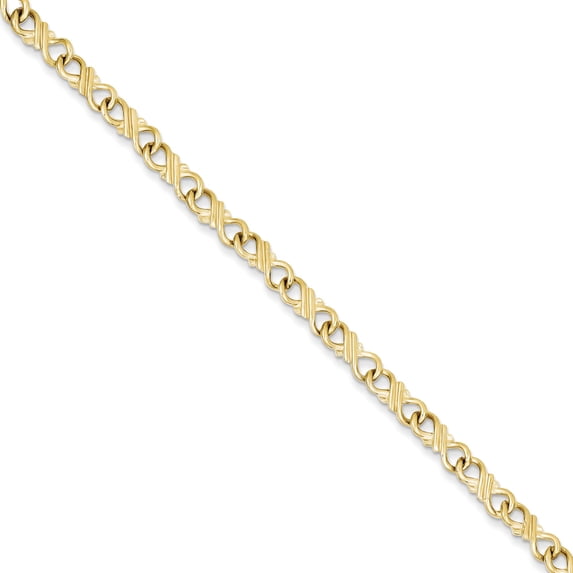 10k Solid Polished Fancy Bracelet in 10k Yellow Gold