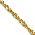 thumbnail image 1 of 10k Solid Yellow Gold Polished Lobster Claw Closure 2mm Singapore Chain Necklace 18 Inch Chain Necklace for Women and Me, 1 of 2