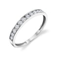 thumbnail image 1 of 10k Solid White or Yellow Gold Channel Wedding Band Ring, 1 of 2