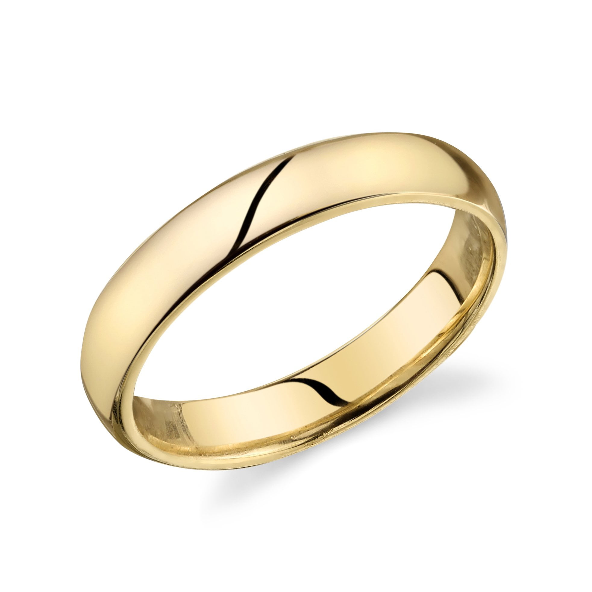 10K Yellow Gold 3mm Width - 4mm - 14mm Size - Standard Weight Flat Comfort Fit Wedding Band