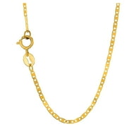 JEWELSTOP 10k Solid Yellow Gold 1.7mm Mariner Chain Necklace - 16 18 20 24
