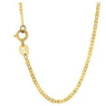 thumbnail image 1 of JewelStop 10k Solid Yellow Gold 1.2mm Mariner Chain Necklace, Spring Ring Clasp, 1 of 7