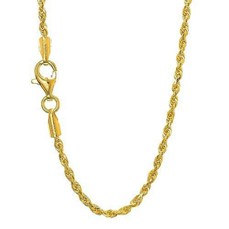 10kt real hot gold rope chain 1.8 mm 16 inch