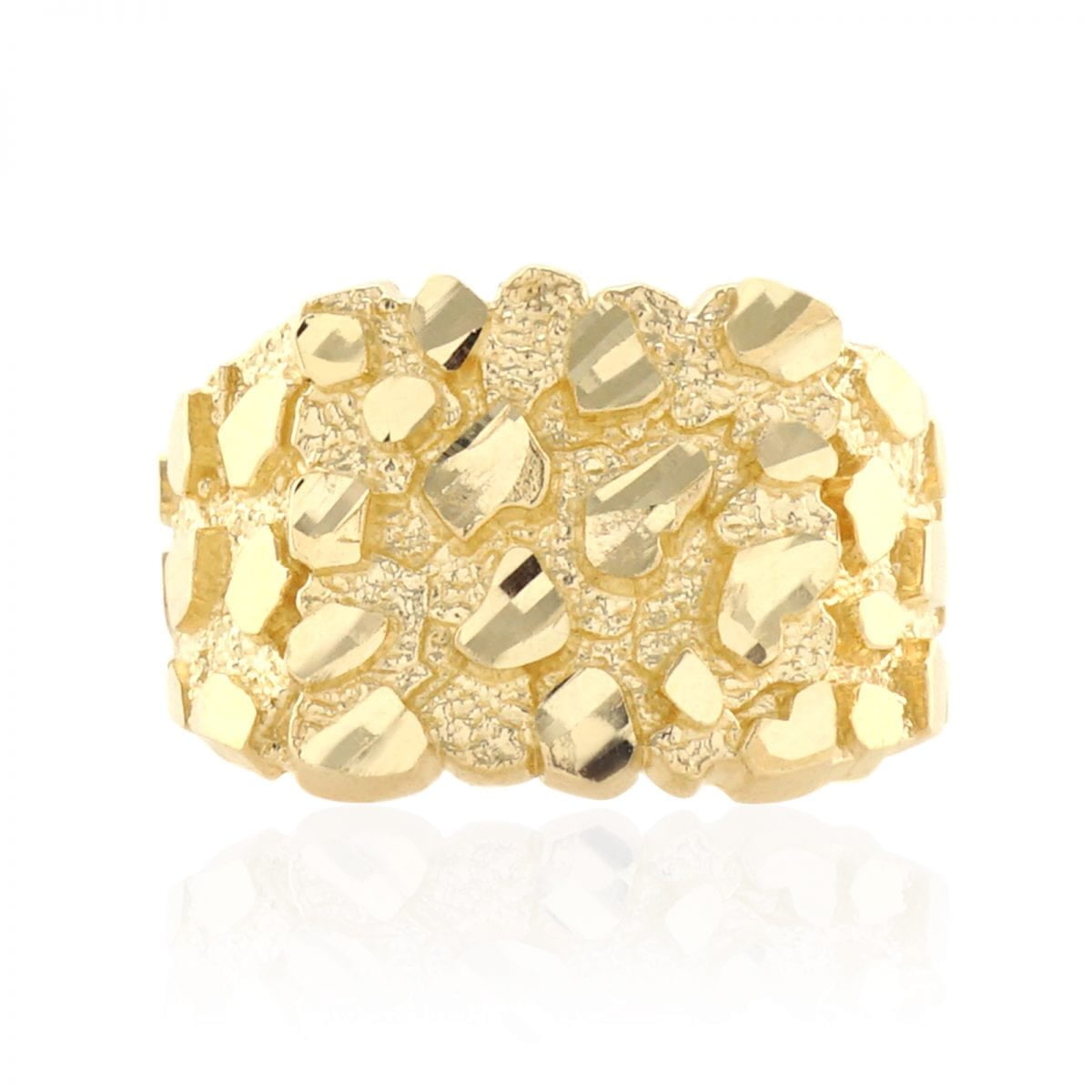 Mens 10k gold nugget ring shop
