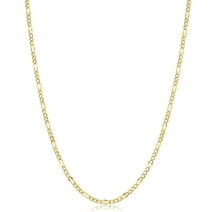 10k Solid Yellow Gold Figaro Link Chain Necklace (2.3 mm, 18 inch)