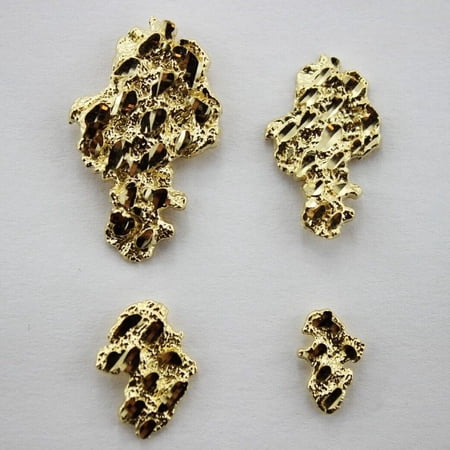 10k Solid Yellow Gold Nugget Stud Earrings