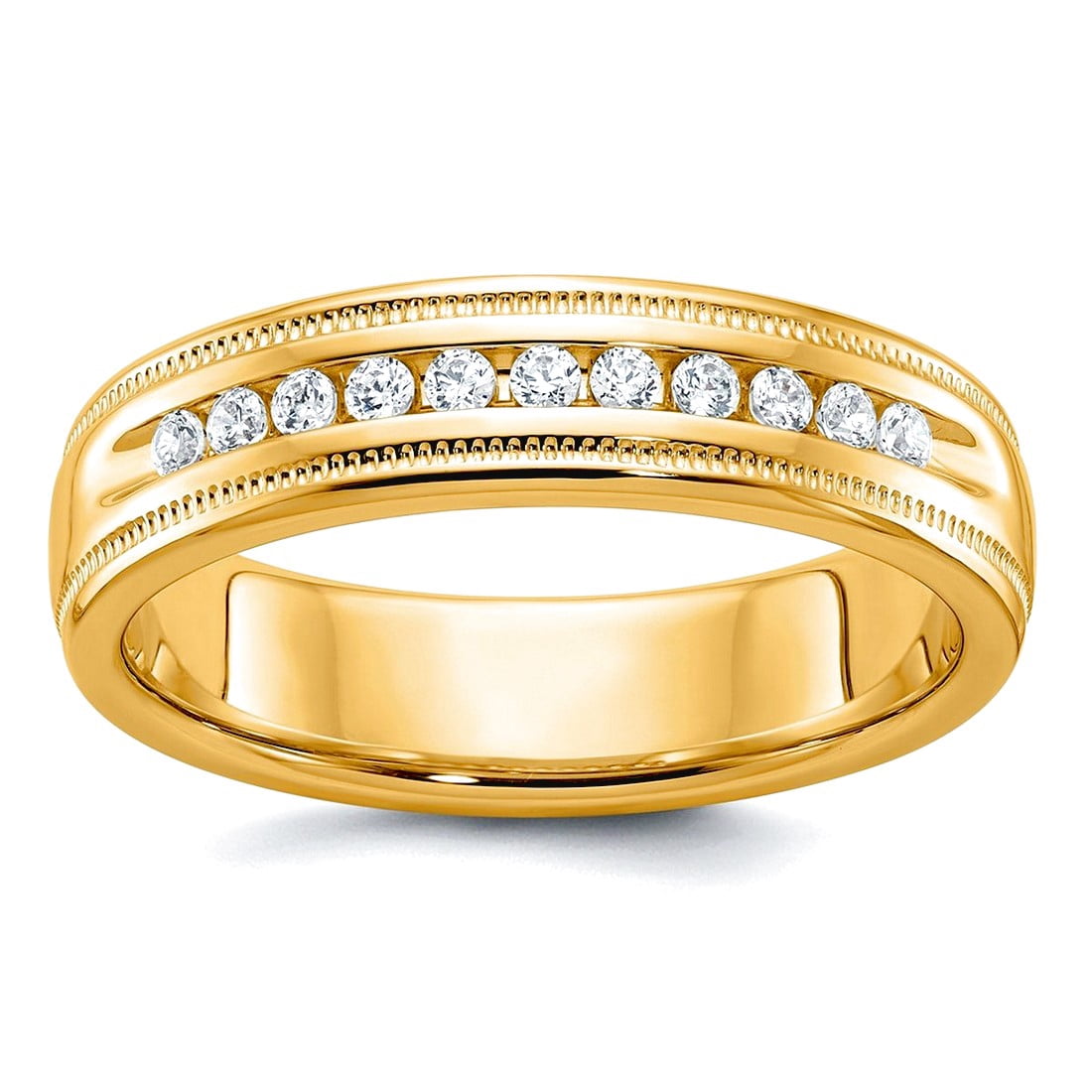 10k Solid Yellow Gold Polished Diamond Mens Ring Size 10.00 Ring for ...
