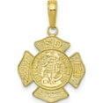 thumbnail image 1 of 10k St Florian Protect UsFire Dept Pendant Yellow Gold Material Alluring Sparkle-worthy Feminine Bring sparkle and sophistication to your day, 1 of 4
