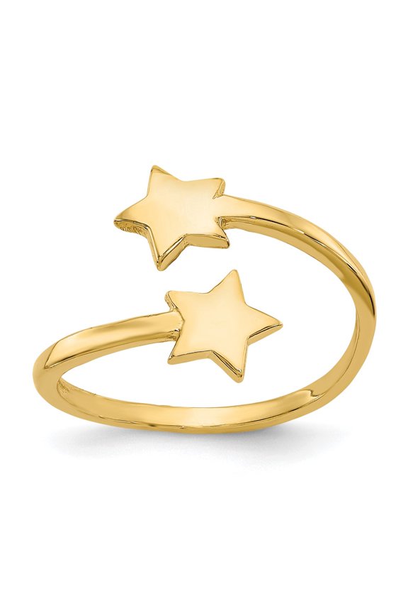 10k Star Toe Ring Yellow Gold