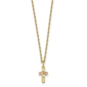 10k Tri-Color Black Hills Gold Cross Necklace