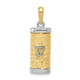 thumbnail image 1 of 10k Two-Tone Gold Mezuzah Pendant with Hebrew Shin Symbol, Textured Jewish Religious Amulet Necklace for Men or Women, Faith Jewelry Charm, 1 of 6