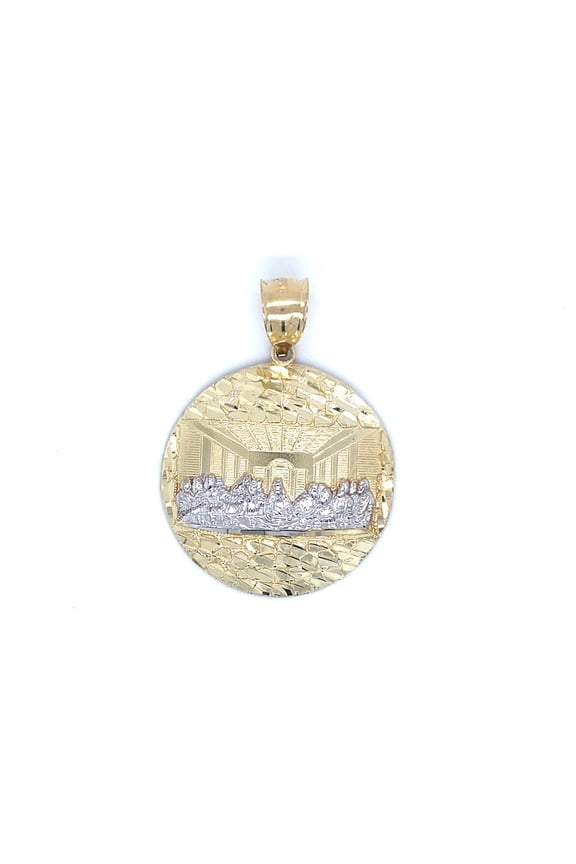 10k Two Tone The Last Supper Pendant Nugget Style