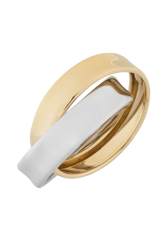 KoolJewelry 10k Two-tone Gold High Polish Rolling Ring