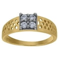 thumbnail image 1 of 10k Two-tone Gold His & Hers Cubic-Zirconia Trio Ring Set, 1 of 1