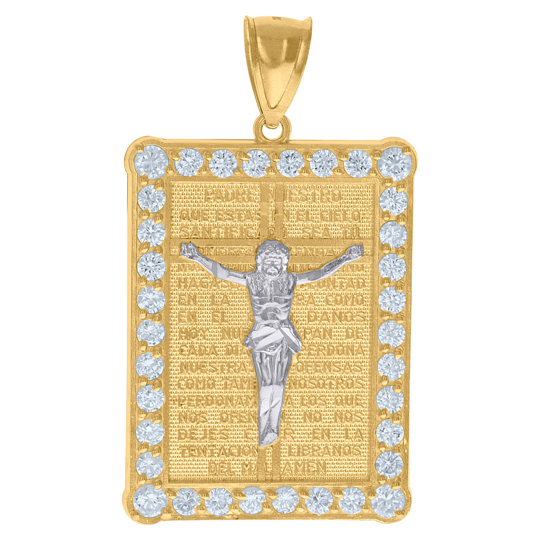 Elegant 10k Yellow Gold Lord's Prayer Shield Medallion Pendant On Chain - Faith-Based Jewelry Gift - View #7