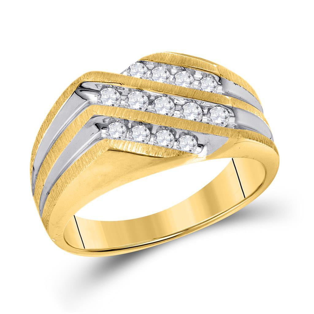24K & 14K Two Tone Multi Color Gold American One Gram Gold Bullion Diamond  Ring | eBay