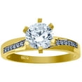 thumbnail image 1 of 10k Two-tone Gold Womens Cubic Zirconia Engagement Ring Engagement Ring for Women - 2.5 Grams, 1 of 2
