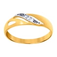 thumbnail image 1 of 10k Two-tone Gold Womens Cubic Zirconia Fashion Ring 4.7mm Wide Ring for Women - 1.5 Grams, 1 of 2