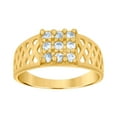 thumbnail image 1 of 10k Two-tone Gold Womens Cubic Zirconia Square Engagement Ring 5x1.3mm Wide Engagement Ring for Women, 1 of 2