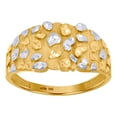 thumbnail image 1 of 10k Two-tone Gold Womens Nugget Fashion Ring Ring for Women - 4.6 Grams, 1 of 2
