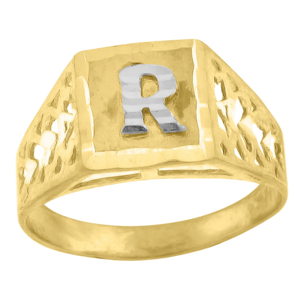 Buy Pipa Bella by Nykaa Fashion R Initial Gold Letter Ring Online