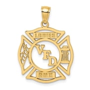 Finest Gold 10K VFD Ladies Aux Shield Charm