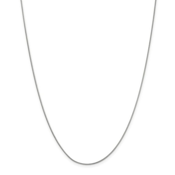 10k WG .90mm Round Snake Chain in 10k White Gold