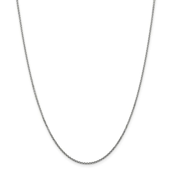 10k Wg 1.3mm Solid Sparkle-Cut Cable Chain Necklace - 2.9 Grams - 20 Inch