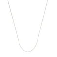thumbnail image 1 of 10k White Gold 0.55mm Box Chain Necklace With 5.5mm Spring Ring Closure - .9 Grams - 18 Inch, 1 of 3
