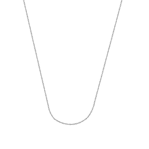 10k White Gold 0.85mm Light Weight Rope Chain Necklace Lobster Claw Closure - 1.0 Grams - 20 Inch