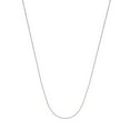 thumbnail image 1 of 10k White Gold 0.8mm Sparkle-Cut Cable Chain Necklace With 5mm Spring Ring Closure - 24 Inch, 1 of 3