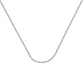 thumbnail image 1 of 10k White Gold 1.15mm Singapore Chain Necklace Spring Ring Closure - .9 Grams - 18 Inch, 1 of 3