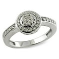 thumbnail image 1 of 10k White Gold 1/3 Carat(ctw) Round Cut Natural White Diamond Double Halo Engagement Ring for Women Wedding Birthday (Diamond Color: H-I, Clarity: I2, 0.33Cttw) Ring Size-5.5, 1 of 4