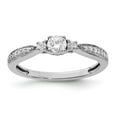 thumbnail image 1 of 10k White Gold 1/3 carat Lab Grown Diamond VS/SI+ G+ Complete Petite Engagement Ring, 1 of 6