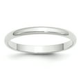 thumbnail image 1 of 10k White Gold 2.5mm Lightweight Half Round Band Size 8, 1 of 1