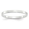 thumbnail image 1 of 10k White Gold 2mm Lightweight Flat Band Size 8, 1 of 1