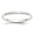 thumbnail image 1 of 10k White Gold 2mm Lightweight Half Round Wedding Band Size 11, 1 of 5