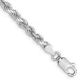thumbnail image 1 of 10k White Gold 3.5mm Diamond-Cut Rope Chain, 1 of 2